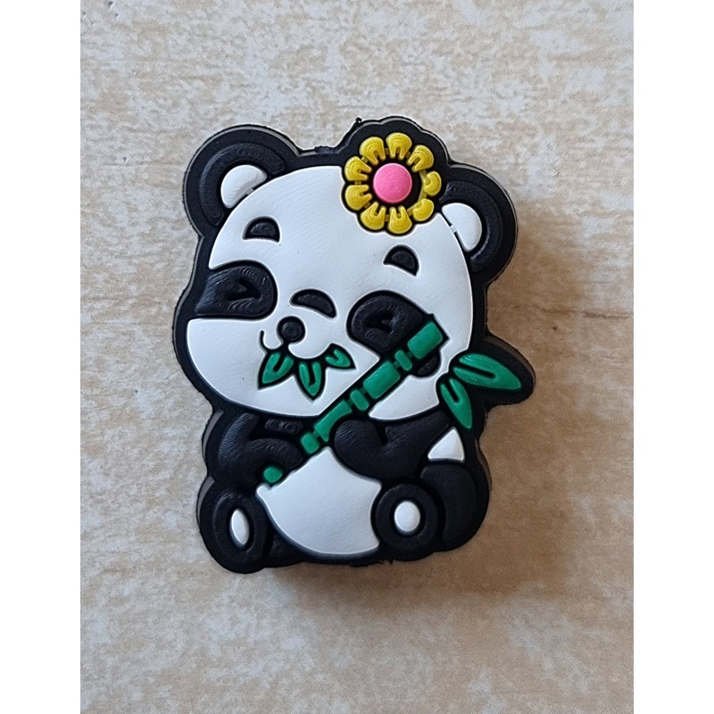 Silikon Panda Perle gelbe Blume