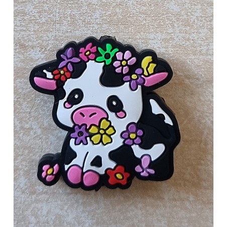 Silikon Kuh Perle bunte Blumen