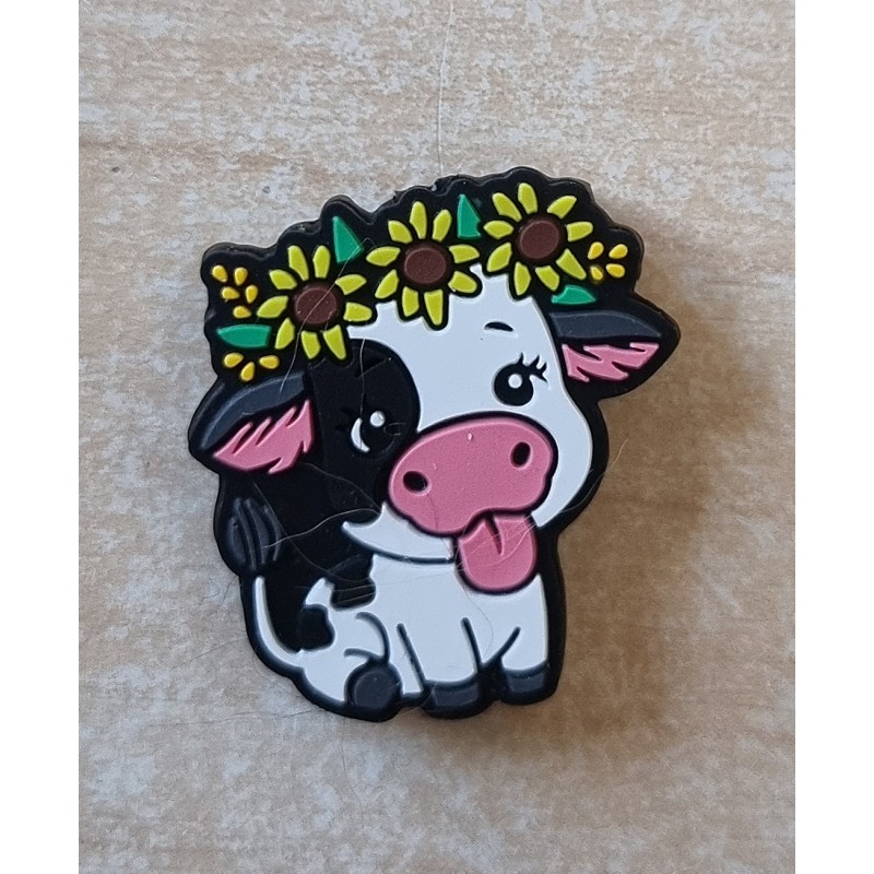 Silikon Kuh Perle gelbe Blumen
