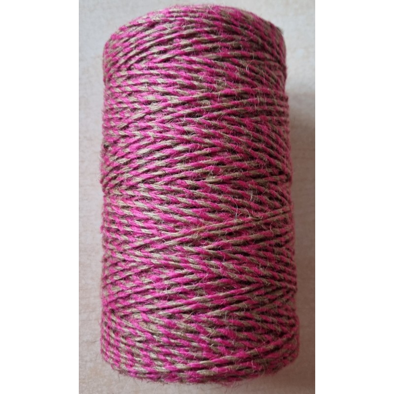 Juteband pink/beige