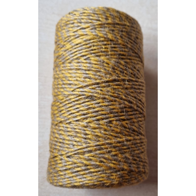 Juteband gelb/beige