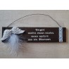 Schild dunkel  " Engel sieht man...."  Flügel weiss