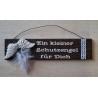 Schild dunkel  " Ein kleiner Schutzengel...." Flügel weiss