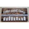 Schild geflammt " Home sweet Home " Häuser weiss