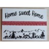 Schild weiss/schwarz/rot " Home sweet Home/Alpenfeeling "