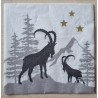 Serviette  Steinböcke/Sterne/Berge