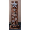 Schild stehend geflammt Herz und Stern