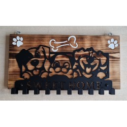 Garderobe geflammt drei Hunde/Sweet Home