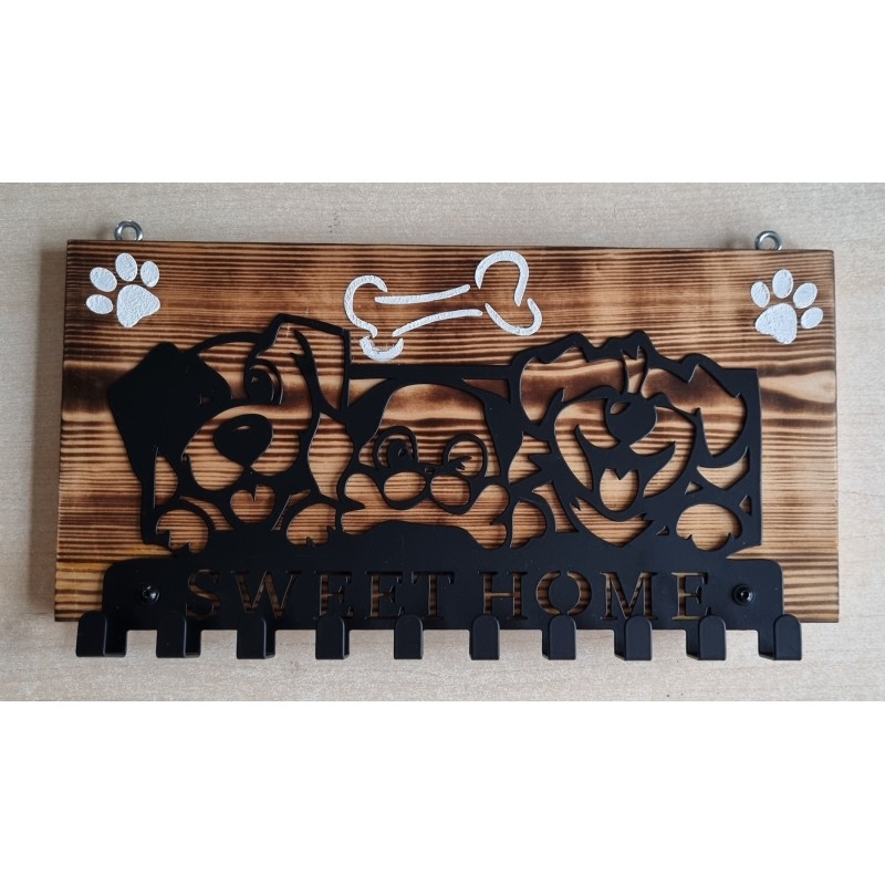 Garderobe geflammt drei Hunde/Sweet Home