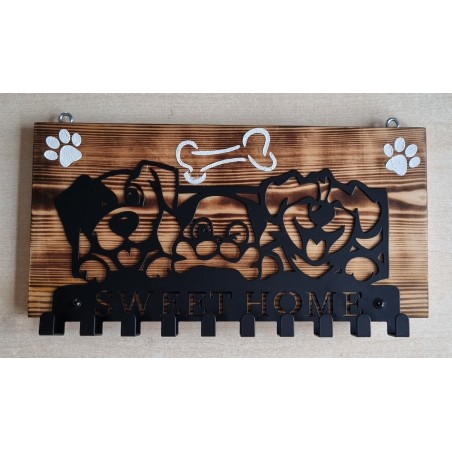 Garderobe geflammt drei Hunde/Sweet Home