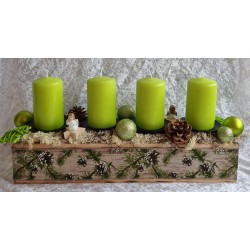 Adventsgesteck hellgrün