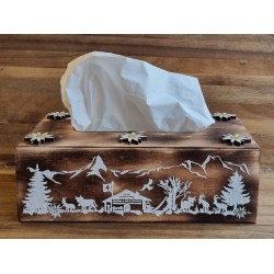 Kleenexbox geflammt Alpenfeeling