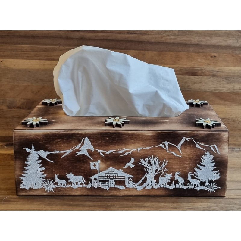 Kleenexbox geflammt Alpenfeeling
