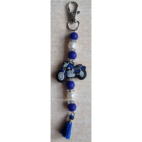 Schlüsselanhänger Motorrad marineblau