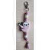 Schlüsselanhänger Faultier mauve
