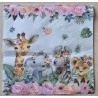 Serviette Safari Baby Tiere