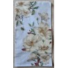 Serviette Blumen weiss