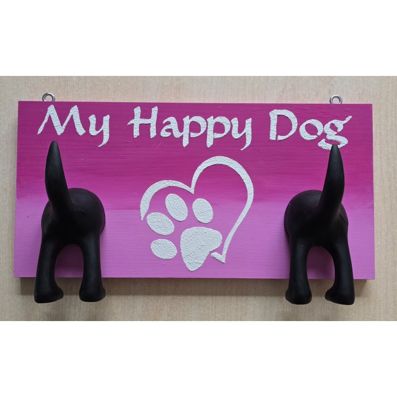 Leinenparkplatz "My Happy Dog " pink/rosa