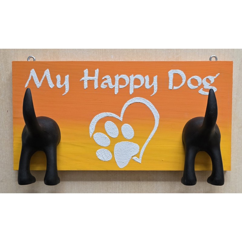 Leinenparkplatz " My Happy Dog "  gelb/orange
