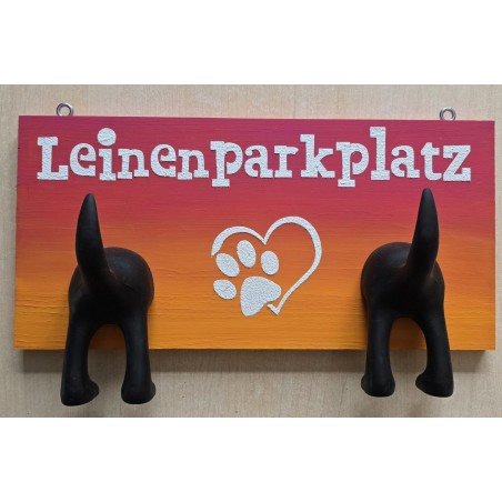 Leinenparkplatz pink/orange