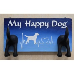 Leinenparkplatz " My Happy Dog "  blau/hellblau