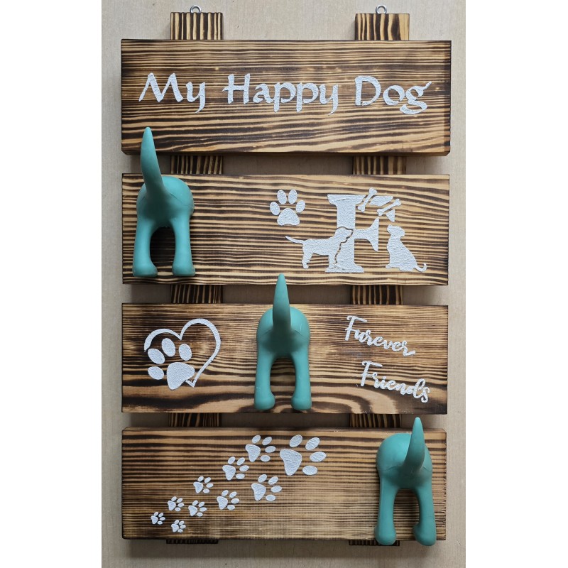 Leinenparkplatz geflammt  " My Happy Dog " Haken mint