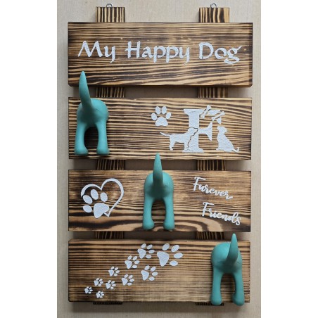 Leinenparkplatz geflammt  " My Happy Dog " Haken mint