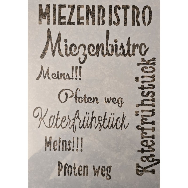 Schablone " Miezenbistro "