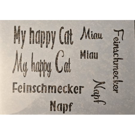 Schablone " My happy Cat "