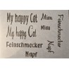 Schablone " My happy Cat "