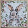 Serviette Kaninchen " Schön dass Du da bist "