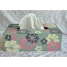 Kleenexbox Seegrün mit Blumen
