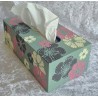 Kleenexbox Seegrün mit Blumen