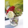 Teelicht/Mini Vase Glas transparent