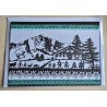 Karte neutral Alpenfeeling schwarz/weiss/mint