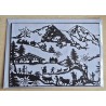 Karte neutral Alpenfeeling schwarz/weiss