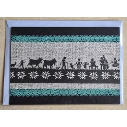 Karte neutral Alpenfeeling schwarz/beige/mint