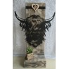 Schild stehend mit Metall Hochlandrind und Leds