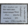 Schablone " Hier wachen wir/Kampfschmuser "