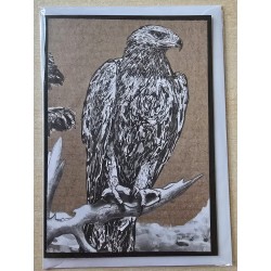 Karte neutral Adler schwarz/beige