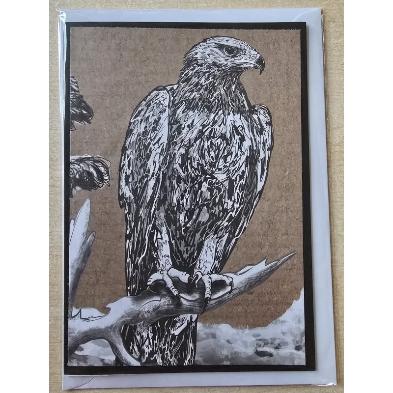 Karte neutral Adler schwarz/beige
