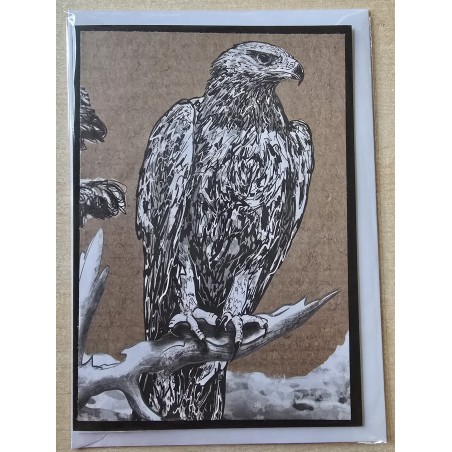 Karte neutral Adler schwarz/beige