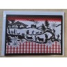 Karte neutral Alpenfeeling schwarz/weiss/rot kariert