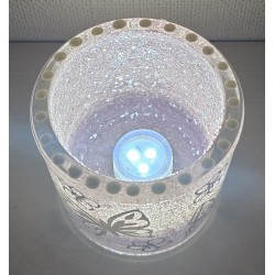 Glas Teelicht Schmetterlinge/rosa