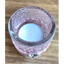 Glas Teelicht Herz/rosa