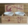 Katzen Futternapf " Miezenbistro " weinrot
