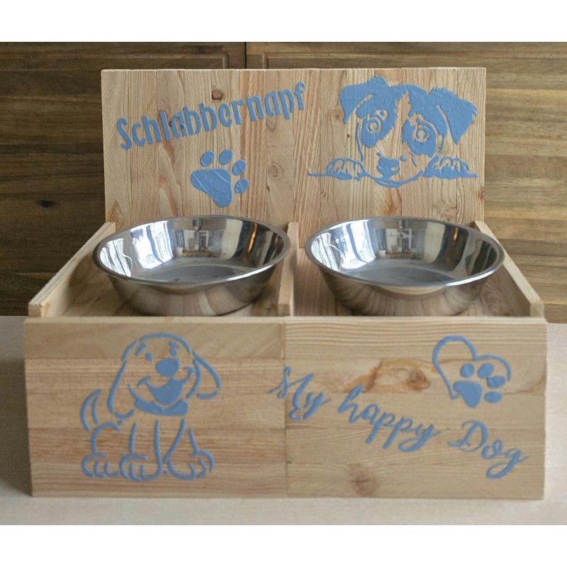 Hunde Futternapf " Schlabbernapf " hellblau