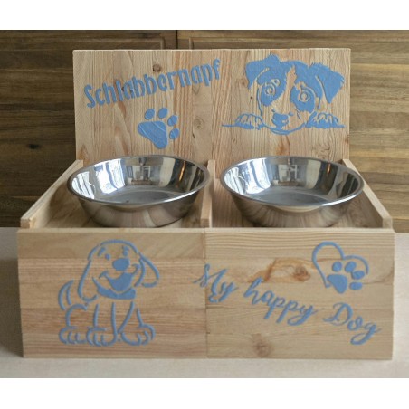 Hunde Futternapf " Schlabbernapf " hellblau