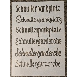 Schablone " Schnullerparkplatz "