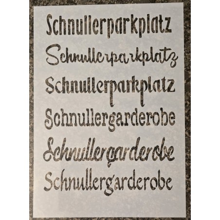 Schablone " Schnullerparkplatz "